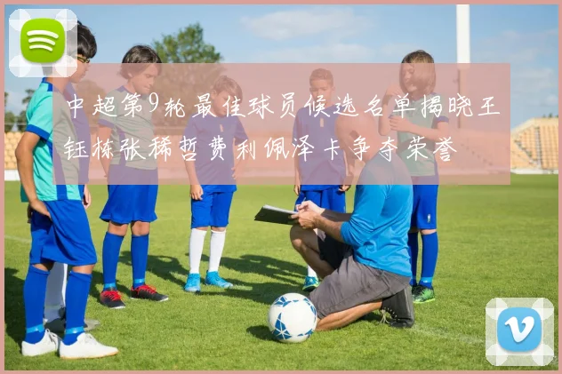 中超第9轮最佳球员候选名单揭晓王钰栋张稀哲费利佩泽卡争夺荣誉